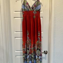 chinese dress ladies Crochet Lace Maxi Dress M