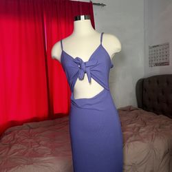 Womens Tie Knot Cut Out Side Bodycon Maxi Dress