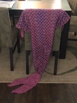 Knitted Mermaid blanket tail