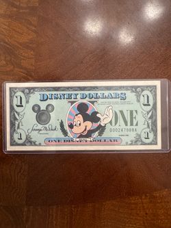 1988 Series One Disney Dollar Bill