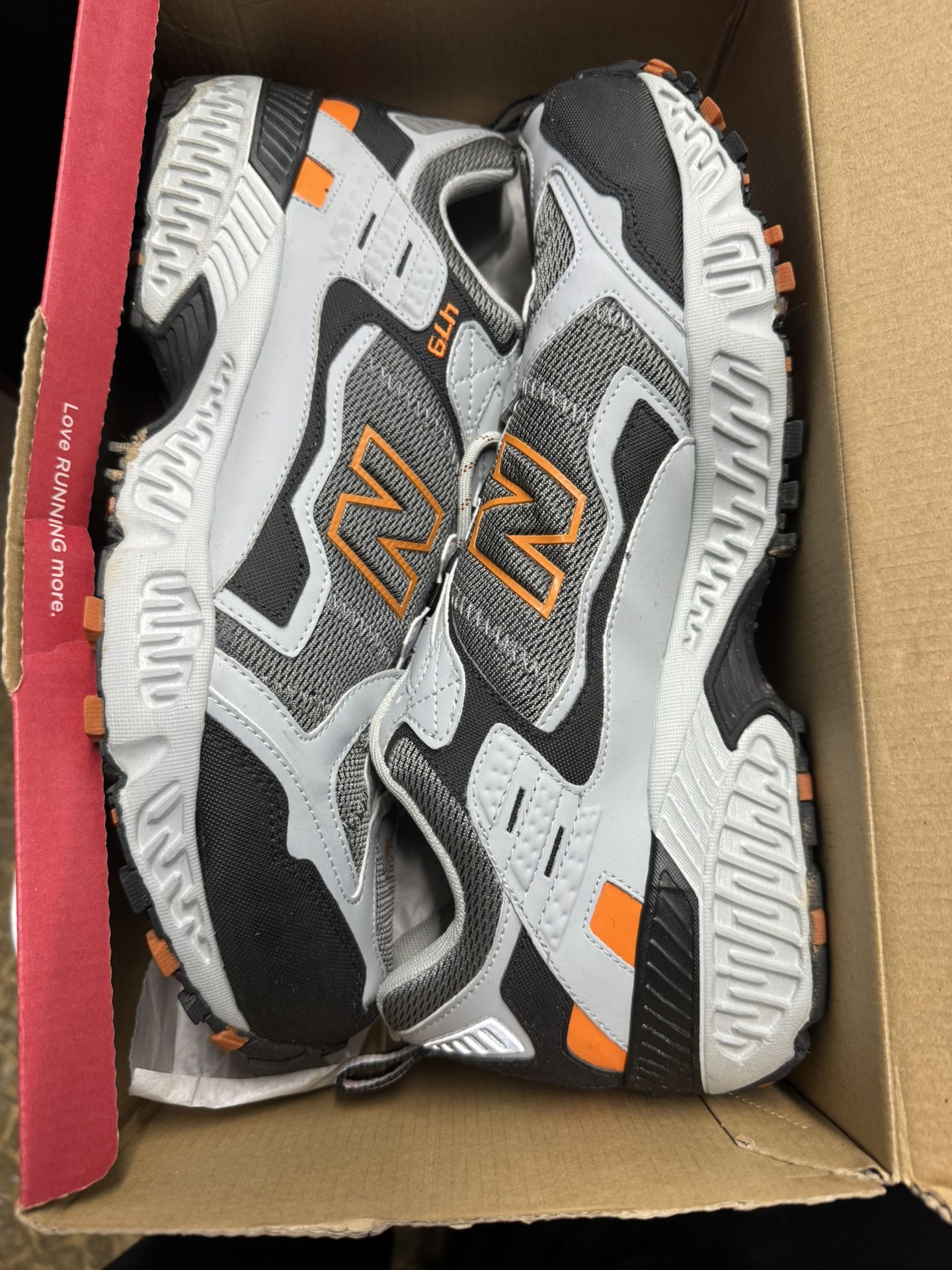 Size 13 New Balance 479 Grey Orange Black