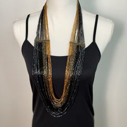 Beautiful Long Multi-Strand Beaded Necklace