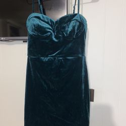 Velvet Green Dress