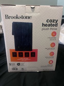 Brookstone cozy heated plush blanket