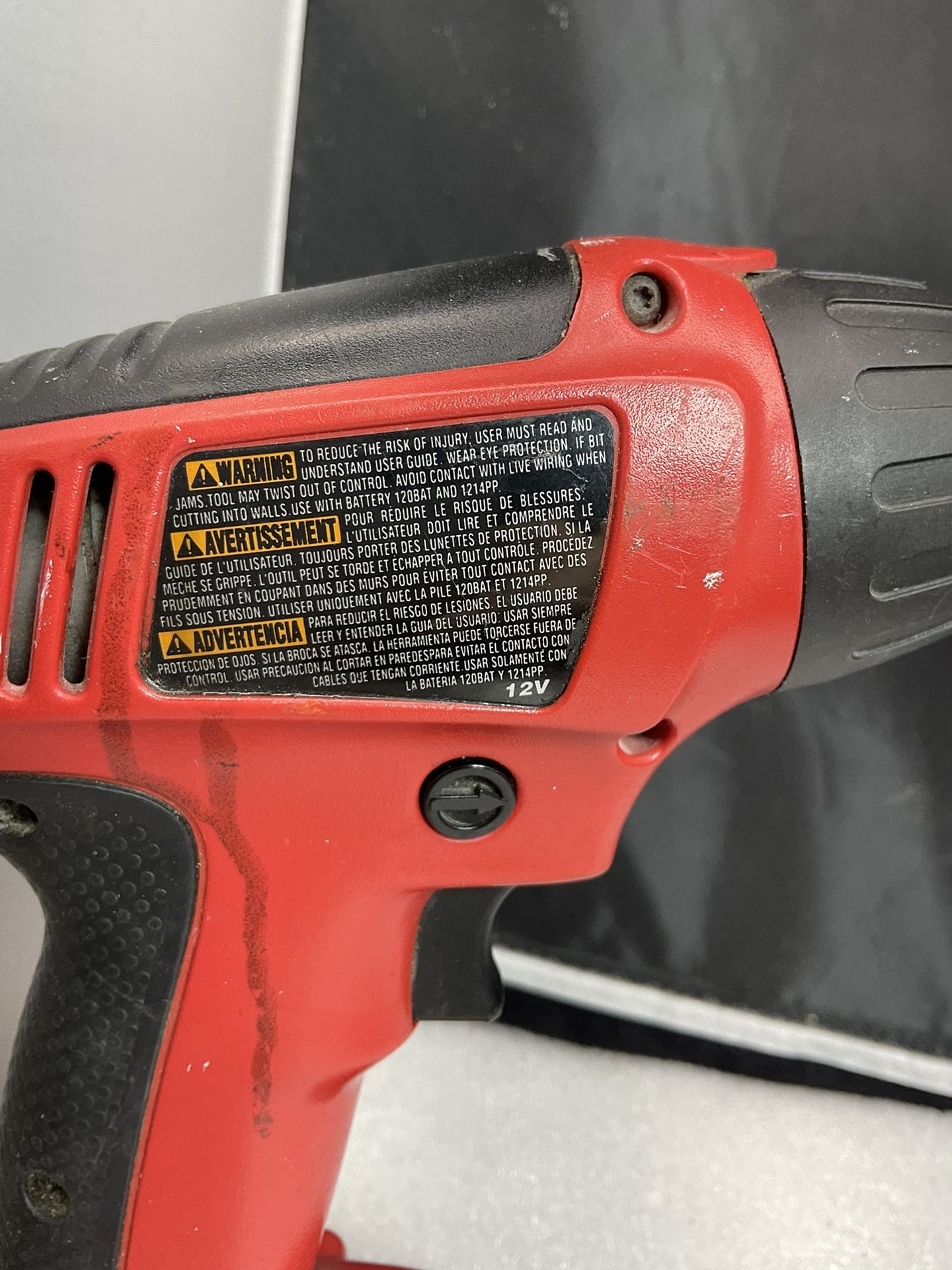 SKIL 12V CORDLESS DRILL 2465 02 3/8 WITH BATTERY (NO CHARGER) RED