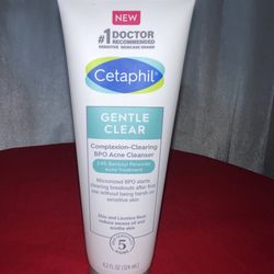 Cetaphil Gentle Clear Acne Cleanser 4.2fl oz Benzoyl Peroxide Sensitive Skin New