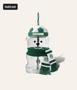 2026 Starbucks Soccer Bearista Bear w/ Tote Bag