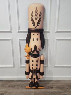 Snoopy Nutcracker Christmas Wooden Decor, 5ft