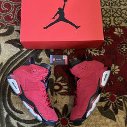 Jordan 6 Red Toro Size 10 Worn 3x