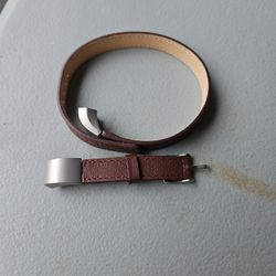 Brown Leather Fit bit Band-compatible with Fitbit models such as the Inspire, Inspire HR, or Inspire 2.