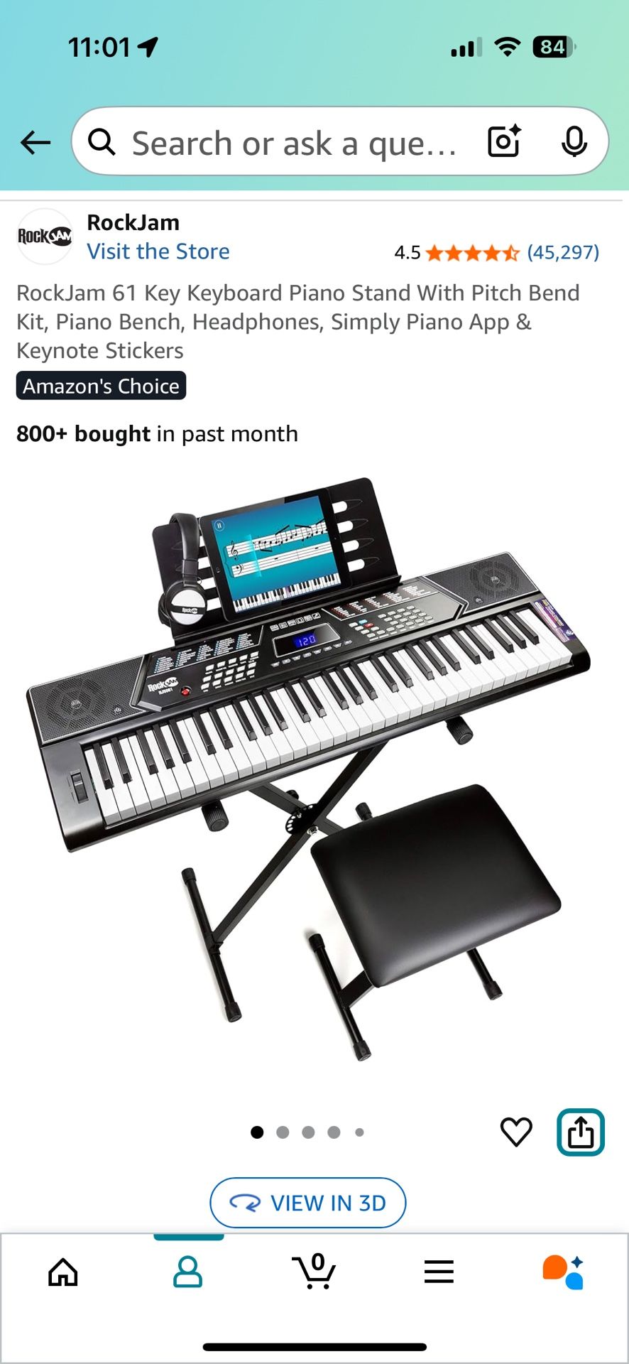 Electric Keyboard And Stool 