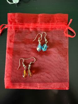 Colored gemstone earrings
