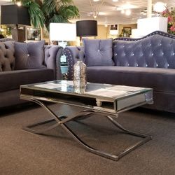 Brand New Modern Tufted Velvet Sofa + Loveseat 2PCs Set