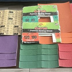 Premium GATOR & 3M sandpaper sheets