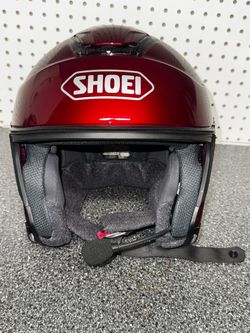 Shoei Open-Face Motorcycle Helmet Red