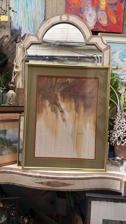 Mid Century watercolor signed, listed artist