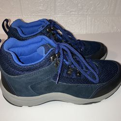 Vionic Cypress Trail Walker Hiking Boots Blue Suede Water-Resident Sneakers 6.5