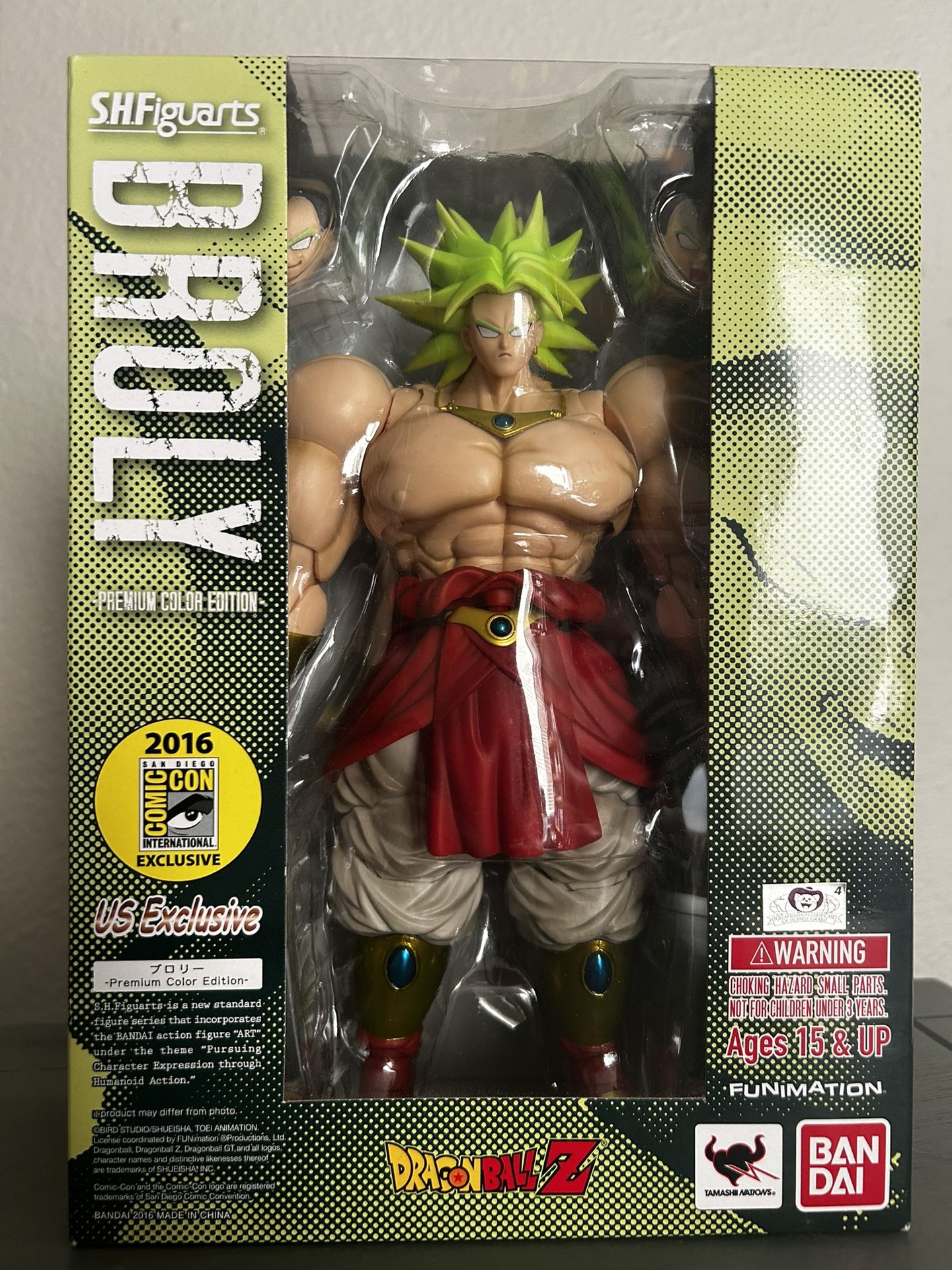 Bandai Tamashii Nations Sh Figuarts Dragonball Z - Broly SDCC 16 Premium Color Exclusive