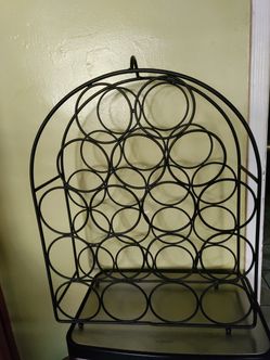 Metal Wine Rack - Holds 17 Bottles 