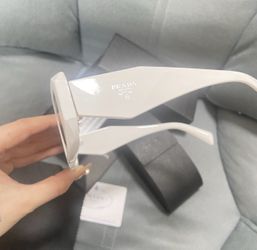 White Prada glasses