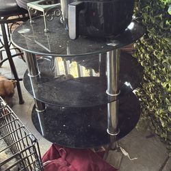 Small  black glass tables