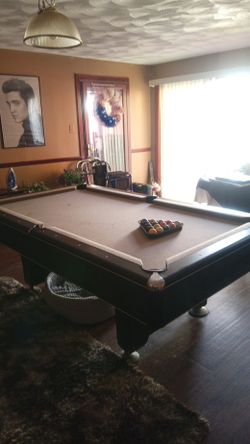 7 footer slate pool table