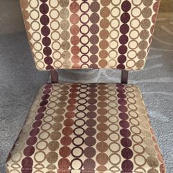 Modern Upholstered Occasional Chair - Warm Tones, Circle Pattern