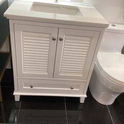 Royal 30” Vanity White New Solid Wood Ready For Pickup