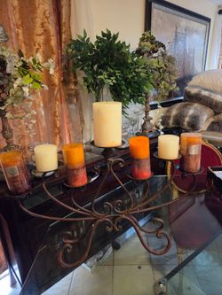 Candelabras with Antique Finish-Metal