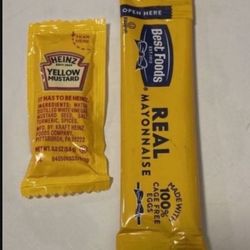 Barbecue/Party Travel 108 Mustard 48 Mayonnaise Condiment Travel Packs Packages