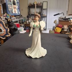 Lenox "Ivory Centennial Ball" From Lenox's "Gala Fashions" Collection, Fine Porcelain Figurine Of A Woman In A Gown Vintage Late 20th Century 8.5" Tal