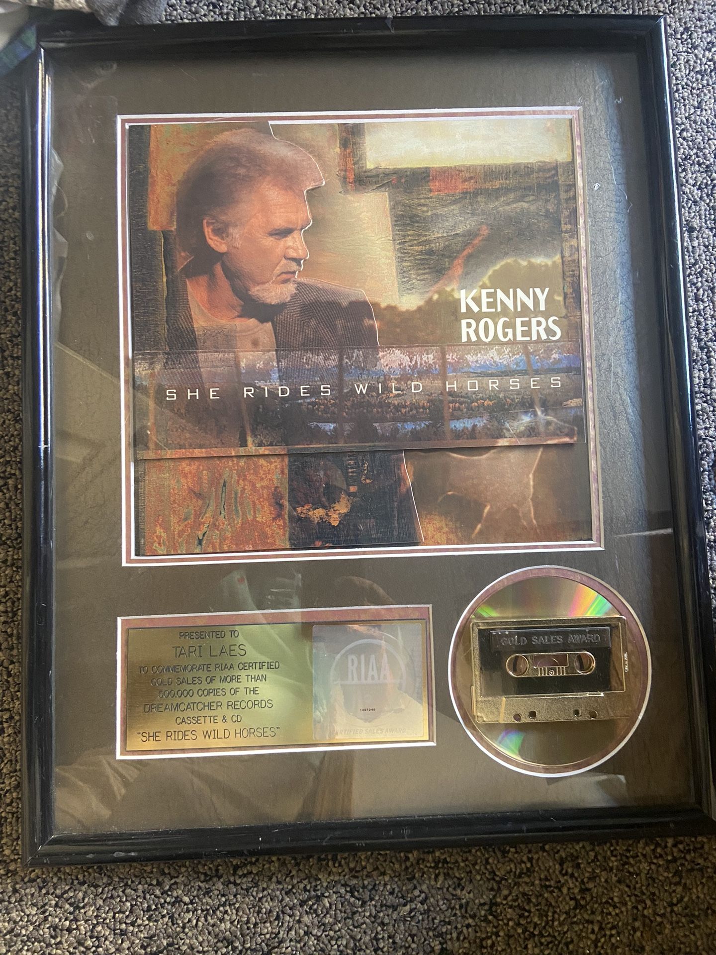 KENNY ROGERS LOT RIAA AWARD