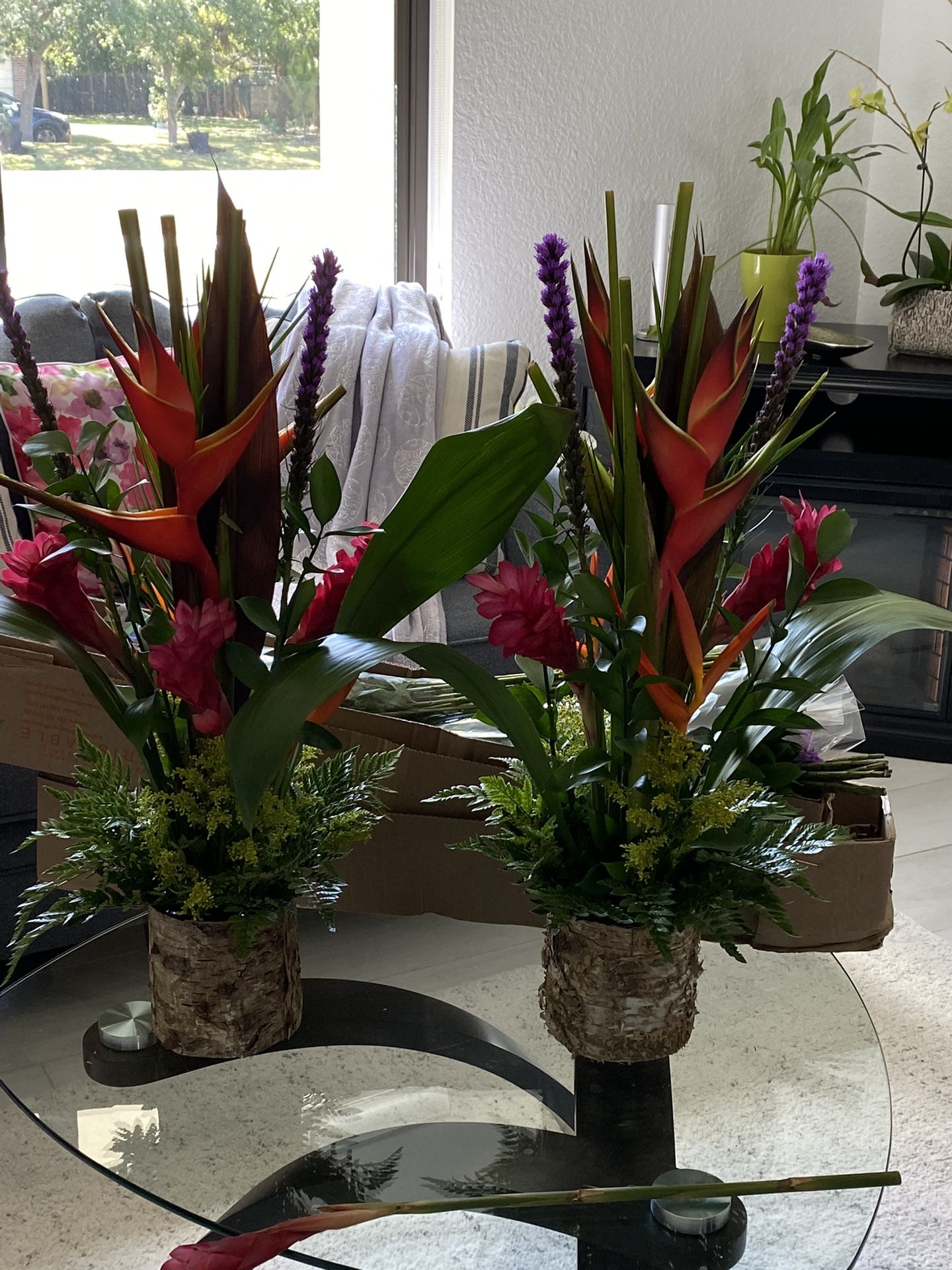 Tropical Arrangements (real flowers)