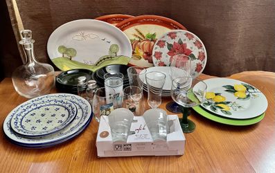 Plates and glasses
