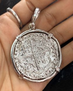 Atocha silver coin pendant