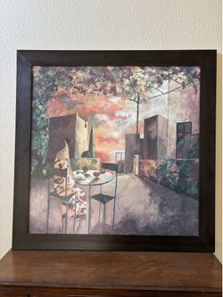 Framed canvas picture