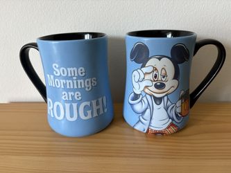 Pair of Authentic Disney Parks Mickey Mouse 16oz Mugs Park Exclusive Collectible