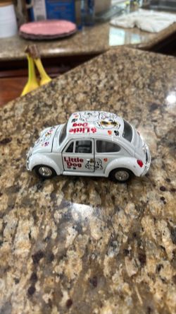 Vintage Pongo Dalmatian Little Dog Cast Metal Pull Back VW Car