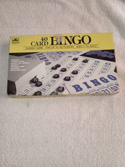 Vintage Golden 1989 40 Card Bingo Classic Game
