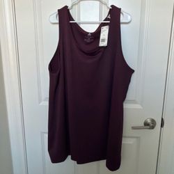 Adidas Maroon Scoop Long Tank Exercise Tops Sports Tops Sports Tanks FJ7 Sz 4XL