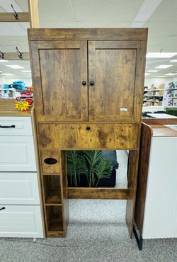 Over-the-Toilet Bathroom Storage Cabinet – Brown WG-MTG