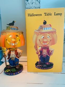 Vintage Halloween Table Lamp Jack-o-Lantern