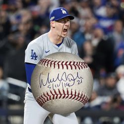 Dodgers Walker Buehler Signed And Game Used Baseball