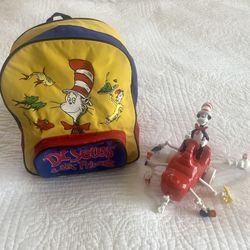 Dr. Seuss backpack and collectibles toy