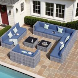 Extra Large Seating 14 Piece Patio Furniture Set Outdoor Patio Sofa Set Large Outdoor Patio Furniture Brand New In The Box 🆕🚚🛺🆕