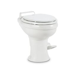Dometic 320 Series Standard Height Gravity RV Toilet with Elongated Ceramic Bowl