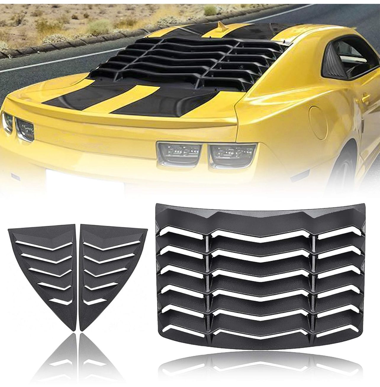 LouversRear+Side Set Sun Shade Windshield Cover