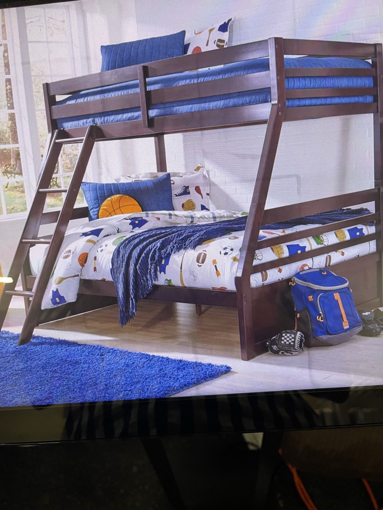 Twin Over Full Bunk Bed On Sale( Mattresses Sold Separate)