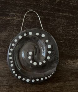 Handmade Swirl Clay Christmas Ornament 