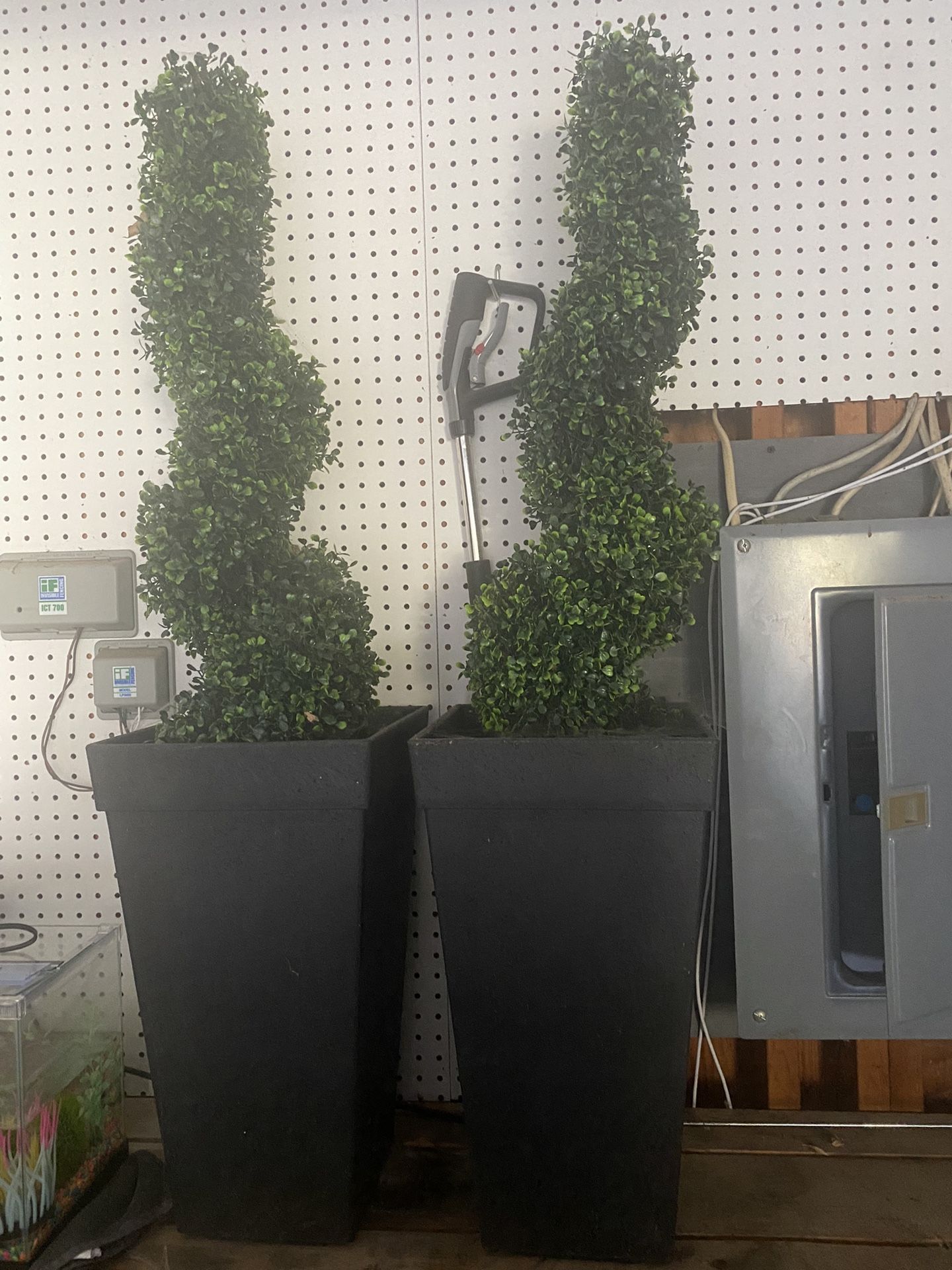 Flower Planters With Fake Trees